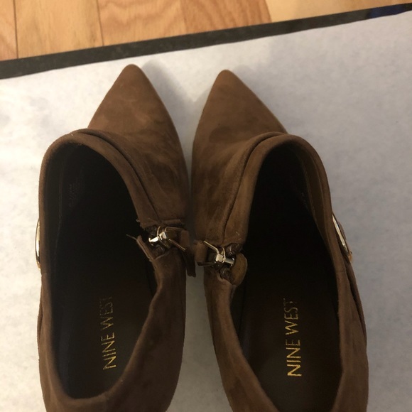 Worn once. Nine West Suede Ankle Boot Stiletto - Picture 6 of 10